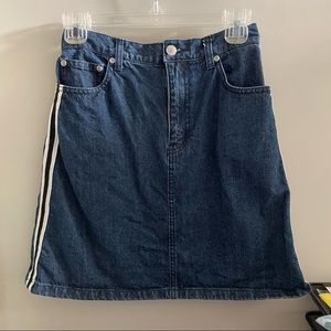 Denim A-line skirt